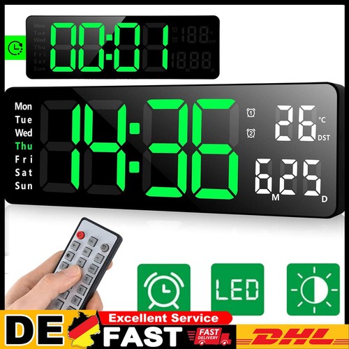 Digital led wanduhr mit datum - mit,