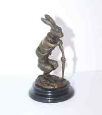 Bronze Skulptur / Figur ,"Hase", signiert A.Cain , Höhe 14cm , 0,72Kg /201a