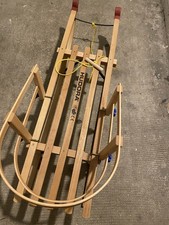 Holzschlitten Hudora mit Lehne Holzschlitten Schlitten