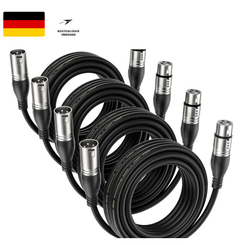 Xlr mikrofonkabel 4er - xlr, 4er-pack