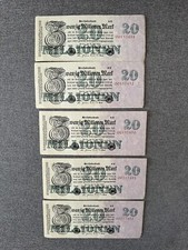 20 Millionen Mark Reichsbanknoten, Geldscheine 1923, Konvolut Rarität
