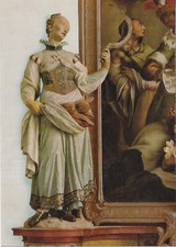 Alte Kunstpostkarte - Pfarrkirche Rott am Inn - "St. Notburga"