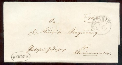 Schlochau 1860 dienstbrief - schlochau,
