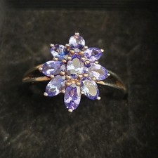 925 Silber Tansanit Ring ca