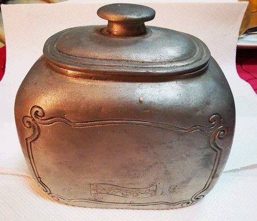 Zinn dose mit deckel 1736 - zinn,