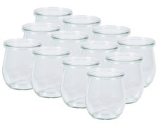 6-48 Stück Set Weckgläser Tulpengläs 220 ml mit Frischhalte-Deckel Dessertglas
