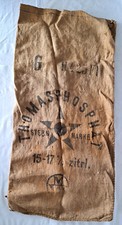 Fundzustand-Nachlass.Alter Jutesack Beschriftet Thomasphosphat-Sternmarke+Patina
