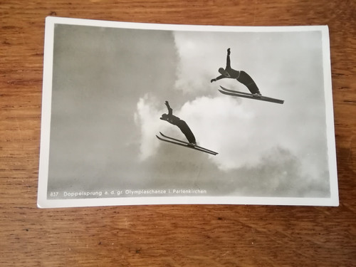 Postkarte doppelsprung - postkarte,
