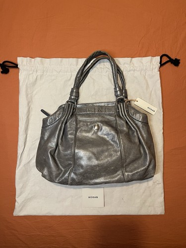 Handtasche hogan grau - handtasche,, leder