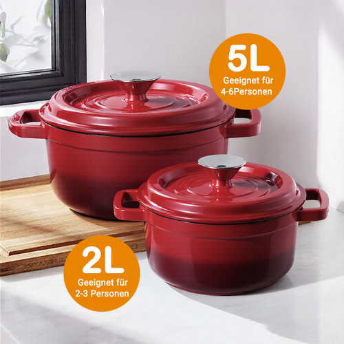 Dutch oven emailliert - 2/5l,