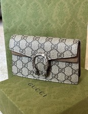 Gucci Mini Handtasche GG Canvas mit Leder, Klassisch