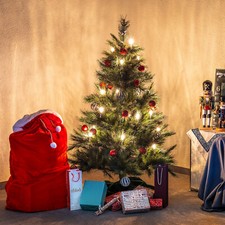 Vispronet XXL Weihnachtssack rot/weiß, Nikolaussack, Geschenkesack (80 x 150 cm)