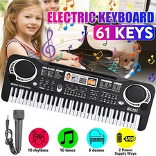 Digital Klavier Keyboard,Elektronische Klaviertastatur 61 Tasten Klaviertastatur