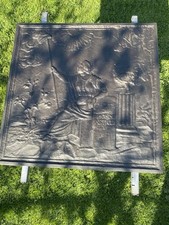 Antike gusseiserne Kaminplatte aus Frankreich 19. Jahrhundert