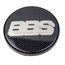 1x BBS Nabendeckel Emblem Felgendeckel 70,6mm silber/carbon 0924467 10023604