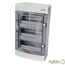 Sicherungskasten | Kleinverteiler Aufputz 3-reihig, 36 TE | IP 65 | AP 36TE IP65