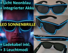 LED Licht Neon Sonnenbrille