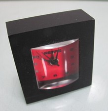 Mini Wecker Uhr Wempe schwarzer Kunststoff