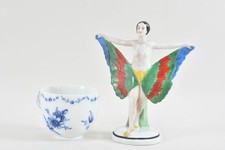 N91X33- 2x Porzellan Figur Art deco Tänzerin & Fürstenberg Tasse 