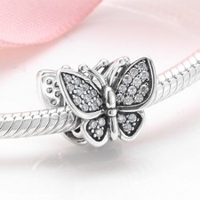 Charm Dangle 925 Silber Schmetterling - Anhänger für Armband