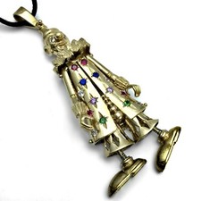 Vintage großer gold anhänger - gold,