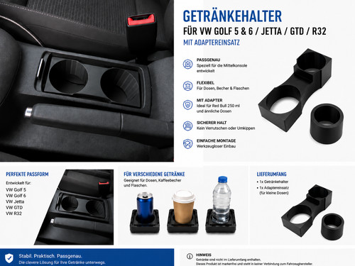 Getränkehalter für golf 5 - getränkehalter,