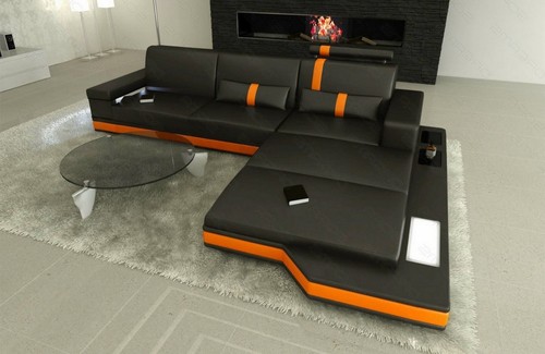 Sofa leder ecksofa ledercouch - ecksofa,