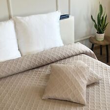 Tagesdecke Steppdecke Bettüberwurf 180x220 220x240 +2 Kissenbezüge Grau Beige
