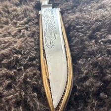 ?? Dänemark Jagdmesser XXL Schwarf Knochengriff Mittelalter / Bowie 