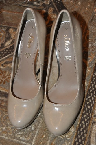 Damenpumps lack taupe echt - 38,