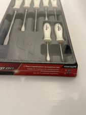 Snap-on seltenes 7-teiliges perlweißes Kombi-Schraubendreher-Set mit hartem Griff SDDX70APW NEU