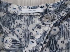 OPUS - hübsche  weiche Bluse  / Tunika - blau/weiß - ca. Gr. 42/44