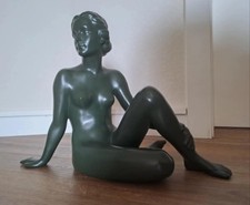 Skulptur Figur Frau aus Metall Kunst 25 cm Höhe
