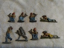 8 sehr alte Zinn Indianer