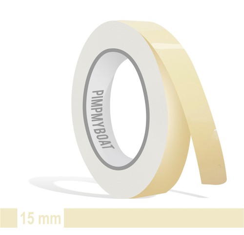 Zierstreifen 15mm creme - , glanz