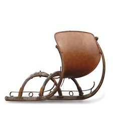 Schlitten antik groß Vollholz