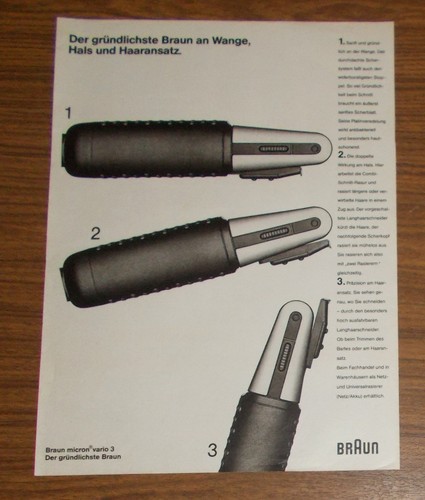 Seltene werbung braun micron - braun,