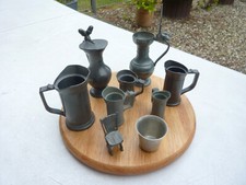 Zinnsammlung, 9 Teile,Kannen