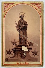 orig. Andachtsbild Heiligenbild antik Andachtsbild um 1920 Hl Johannes v Nepomuk