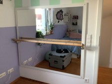 Ballettstange mit Spiegel zur Wandmontage