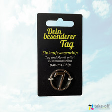 ✅ Schlüsselanhänger Einkaufschip "Dein besonderer Tag" Datum/Monat  ✅