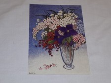 #3470 Ansichtskarte Postkarte Clematis und Rispen Heide Dahl Kampen/Sylt