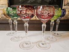 Nachtmann Bleikristall 6 Überfang Weingläser Traube Römer Gläser TOP