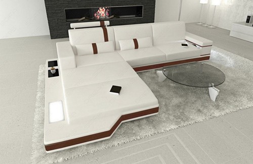 Sofa leder ecksofa ledercouch - sofa,