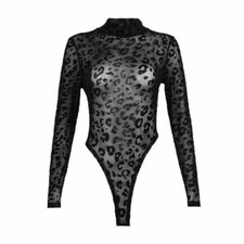 S M L Mesh Leopardenmuster