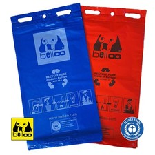 BELLOO Hundekotbeutel RECYCLING rot/blau - Qualität prod. in Europa