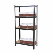 B-Ware Schwerlastregal MCW-D67, mit 6x Aufbewahrungskorb MCW-C21 schwarz