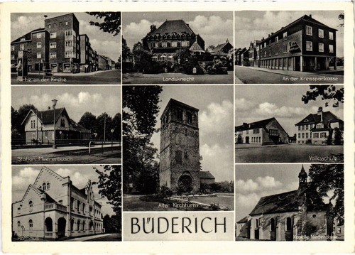 Buderich stadtszenen - ak, ak