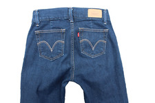 LEVI'S 529 Damen Jeans Curvy Bootcut Mid  Blau Stretch Gr.36 W27 L32 USA 4M TOP