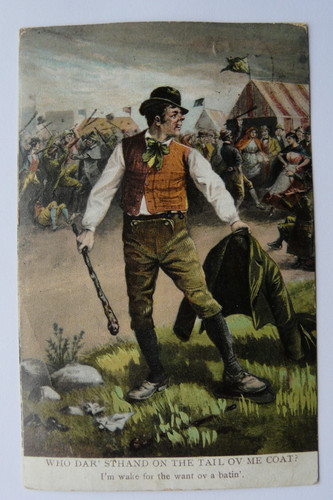 Irish stick fighting mann mit - irish, fighting,